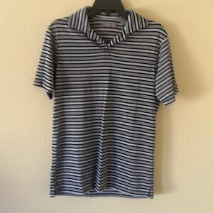 Daniel Cremieux navy and white striped polo size S NWT